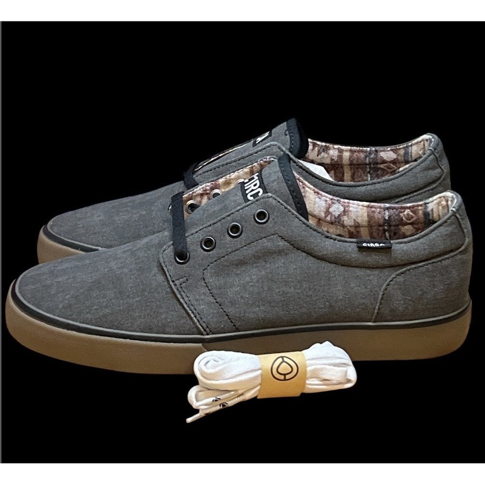 Size 8.5 - C1RCA Drifter Skate Mens Shoes‎ Charcoal Black Canvas